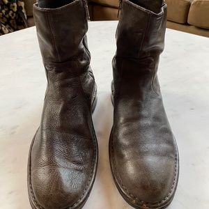 John Varvatos Distressed Brown Ankle Boot